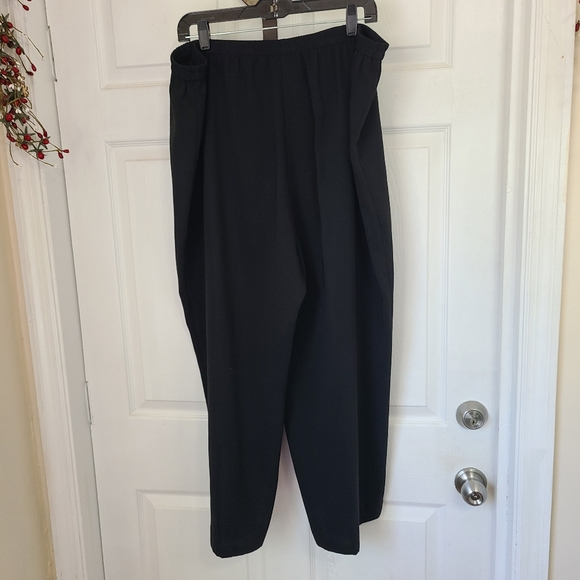 Southern Lady Woman's Elastic Waist Pull Up Pants, Size: 20W Color: Black - Picture 8 of 11